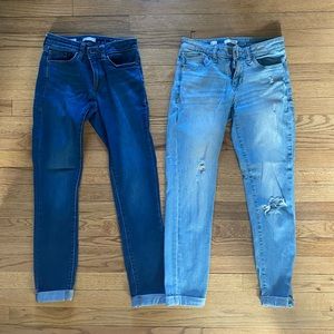 2 Pairs of LC By Lauren Conrad Cuffed Skinny Ankle Jeans